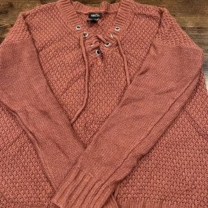 burgundy v neck thin rue21 sweater top